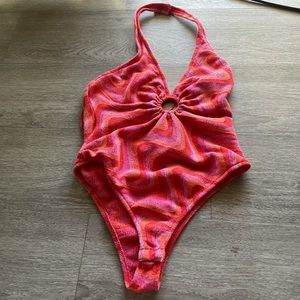 Red/pink body suit